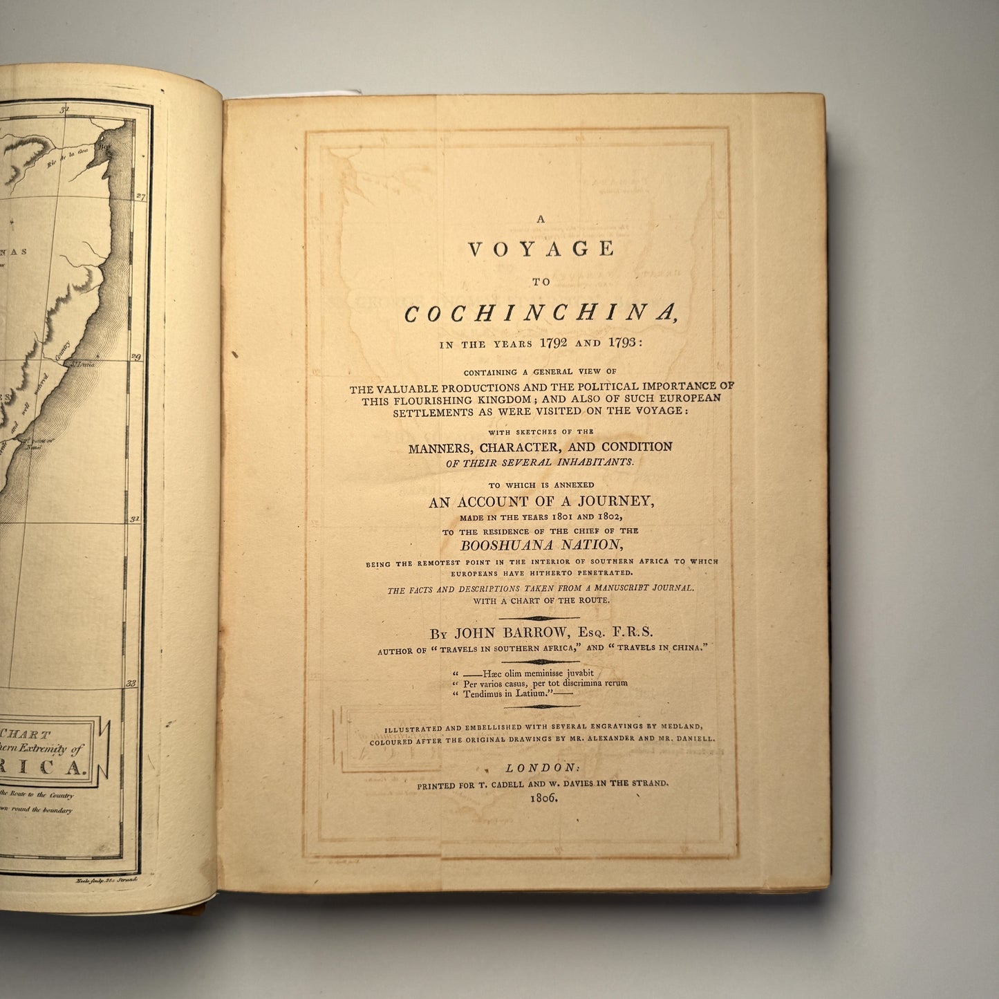 John Barrow - The First Illustrated English Book on Vietnam - A Voyage to Cochinchina, 1806 - First Edition