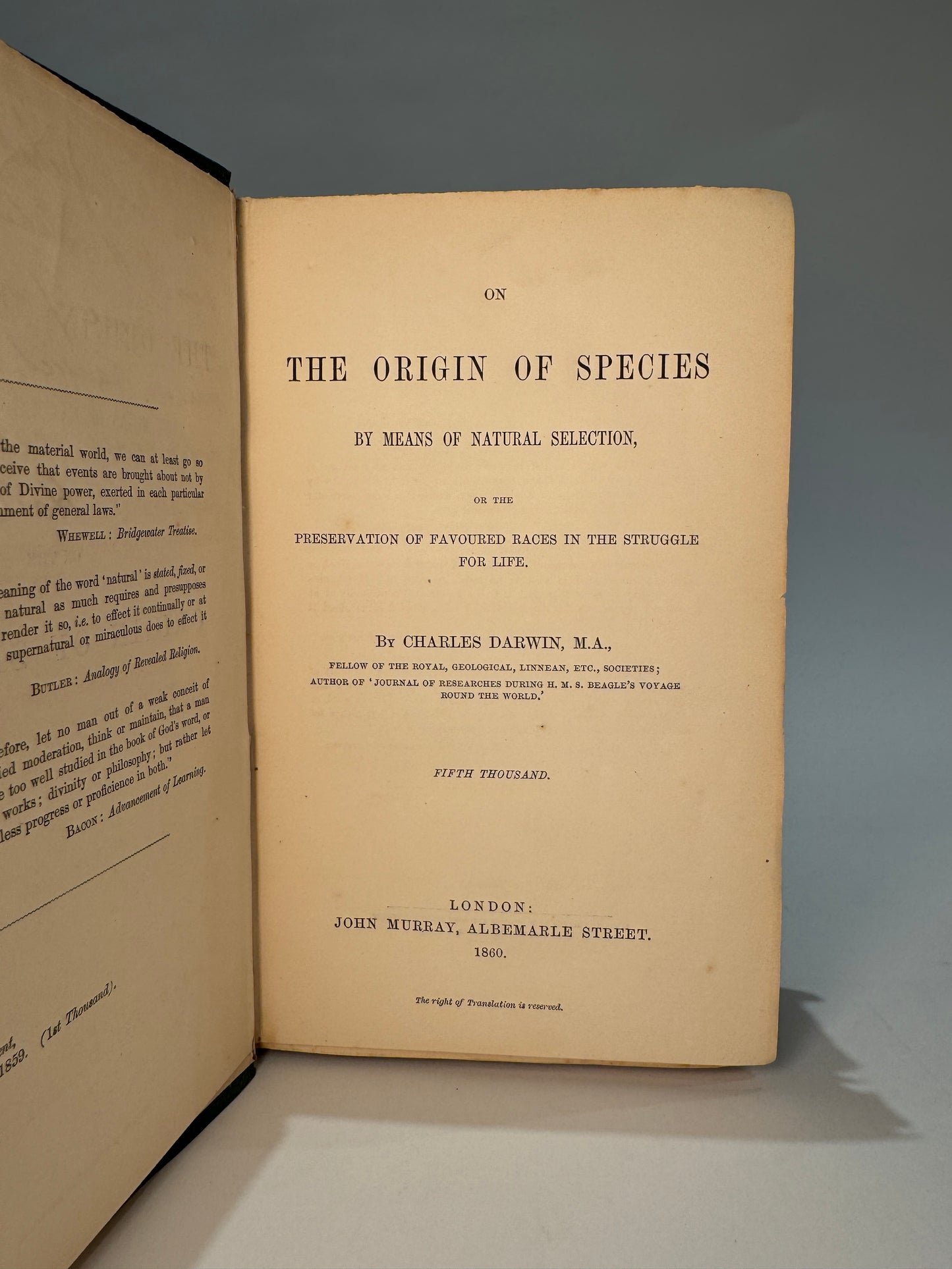 On The Origin of Species by Charles Darwin