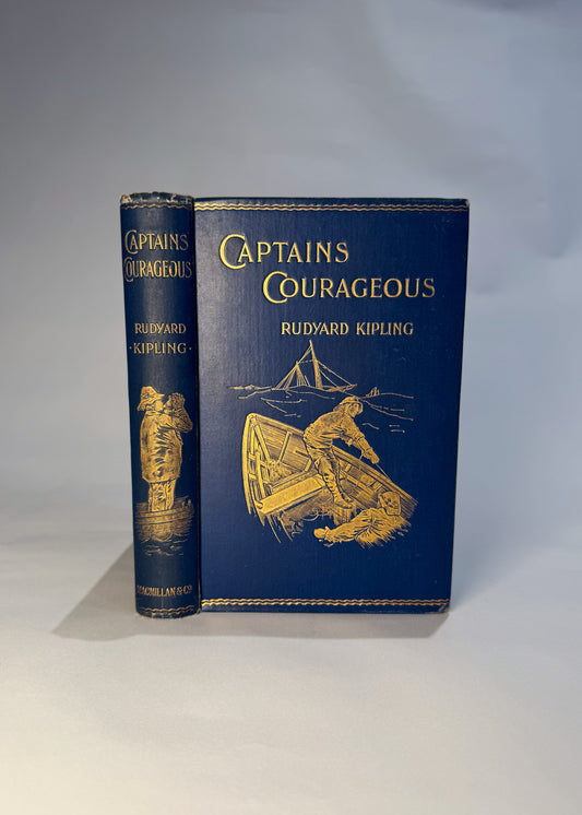 Captains Courageous, Rudyard Kipling, First English Edition, 1897 Edition, Macmillan & Co.
Illustrated by I.W. Taber
Grand Banks
Gloucester Massachusetts
American Literature
Classic Literature