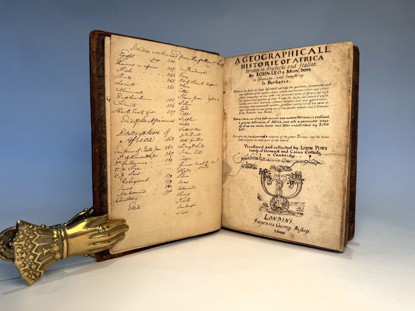 A Geographical Historie of Africa, 1600 - James Grey Jackson's Personal Working Copy - Leo Africanus
