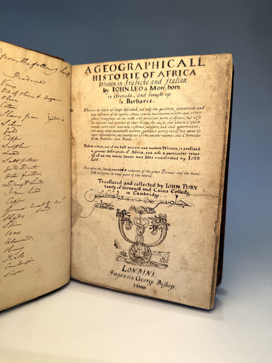 A Geographical Historie of Africa, 1600 - James Grey Jackson's Personal Working Copy - Leo Africanus