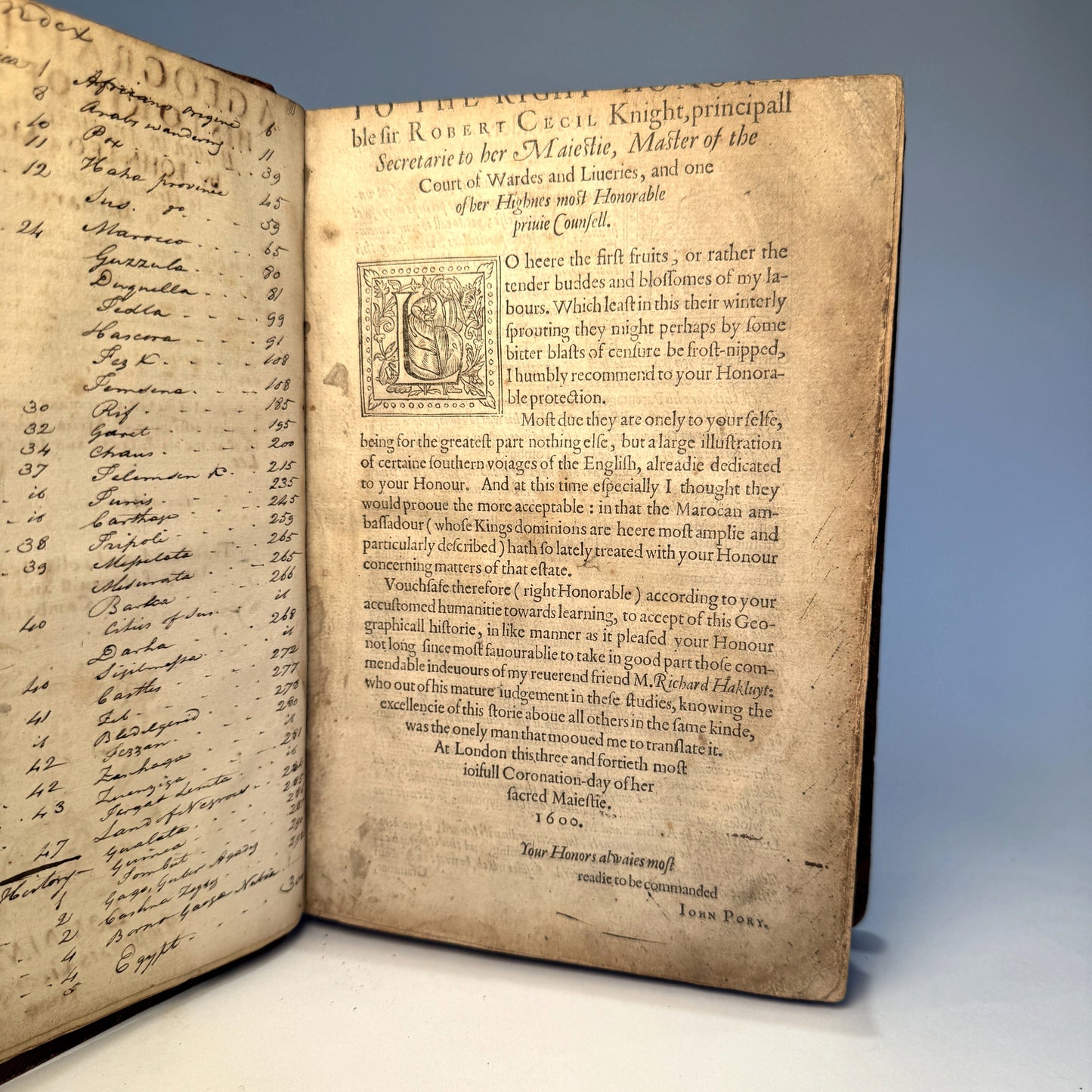 Leo Africanus - A Geographical Historie of Africa, 1600 - First English Edition - James Grey Jackson's Personal Working Copy