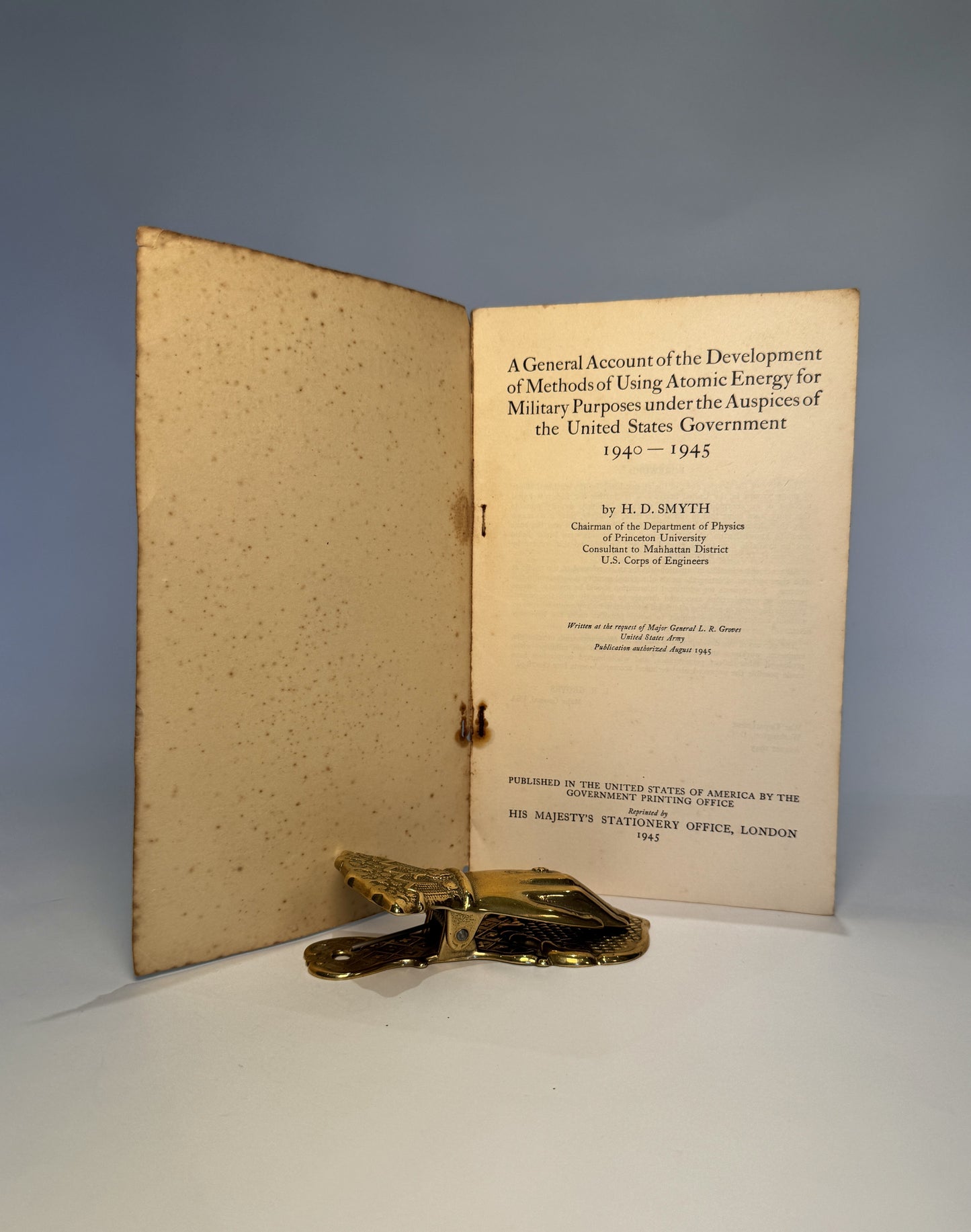 Original Smyth Report: Atomic Bomb Development 1940-1945