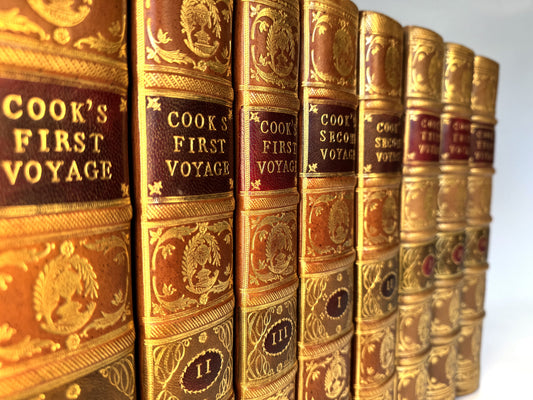 Captain Cook's Three Voyages: First Edition Set (1773-1784) with Atlas