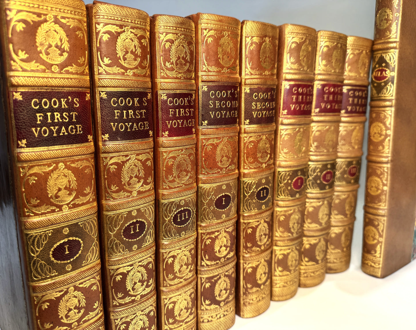 Captain Cook's Three Voyages: First Edition Set (1773-1784) with Atlas