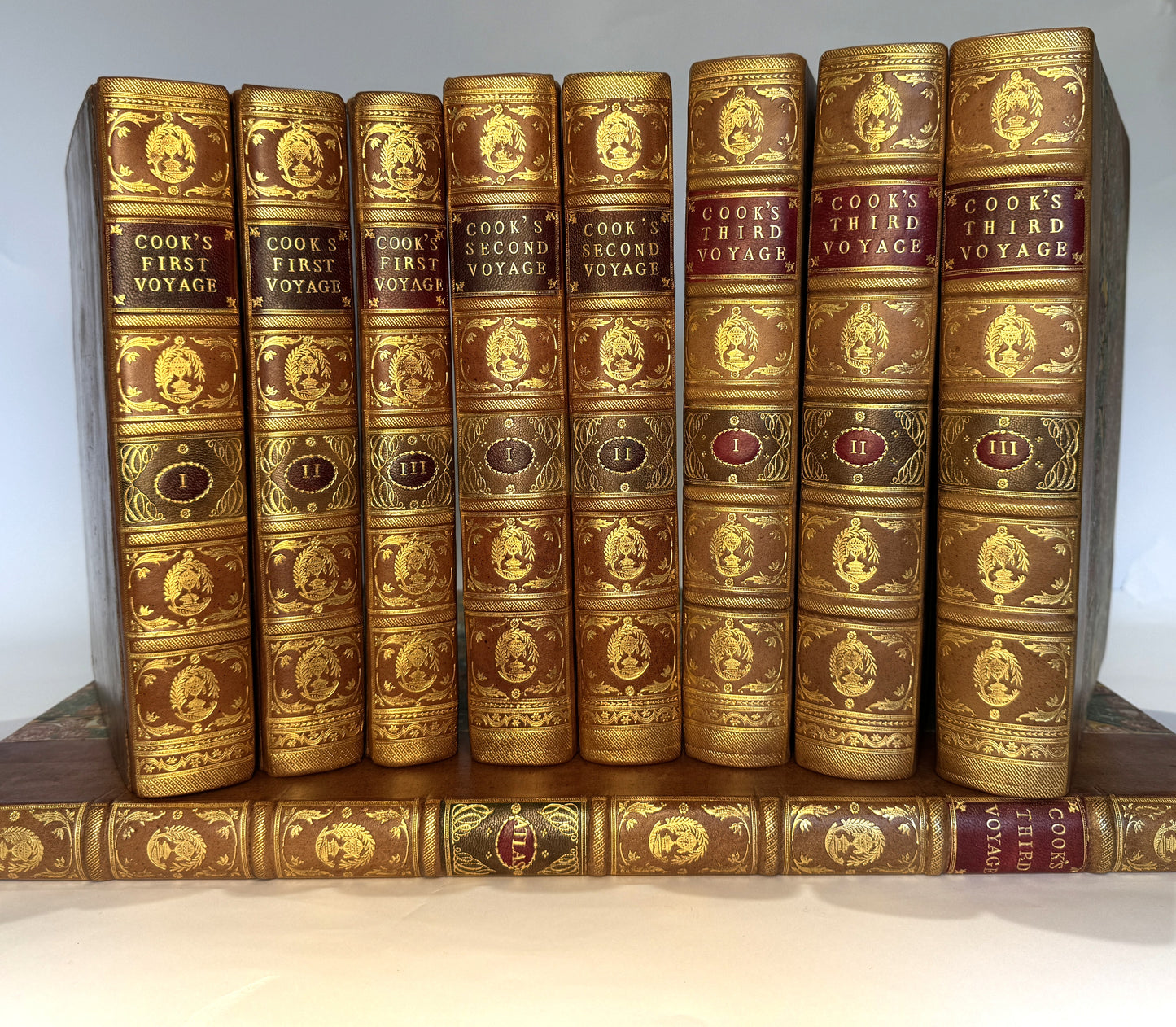 Captain Cook's Three Voyages: First Edition Set (1773-1784) with Atlas
