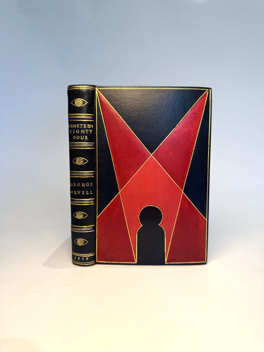 Nineteen Eighty Four by George Orwell in Luxurious Navy Morocco Design Binding
