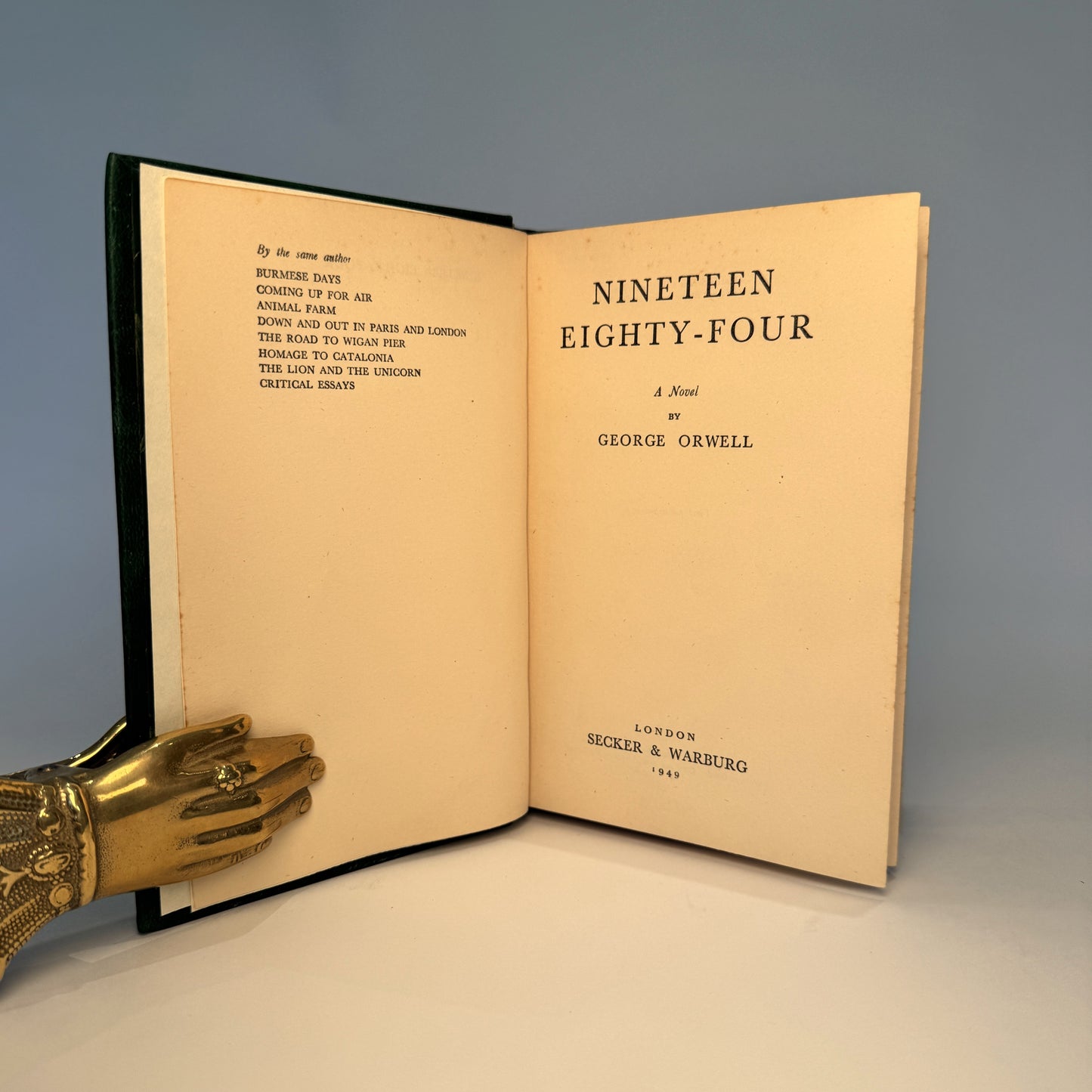 George Orwell - Nineteen Eighty-Four, 1949 - First Edition, First Impression - Bespoke Royal Green Morocco Design Binding