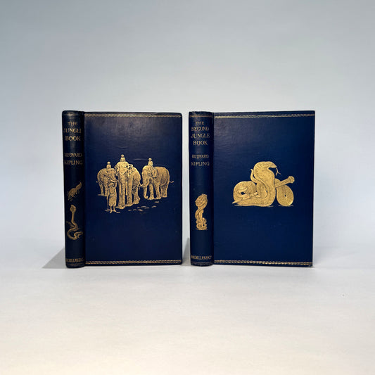 The Jungle Book (1894) and The Second Jungle Book (1895). First Editions, Original Gilt-Decorated Cloth - Rudyard Kipling