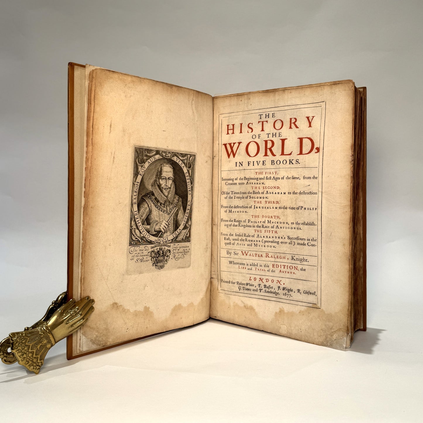 Sir Walter Raleigh - The History of the World, in Five Books (1677)