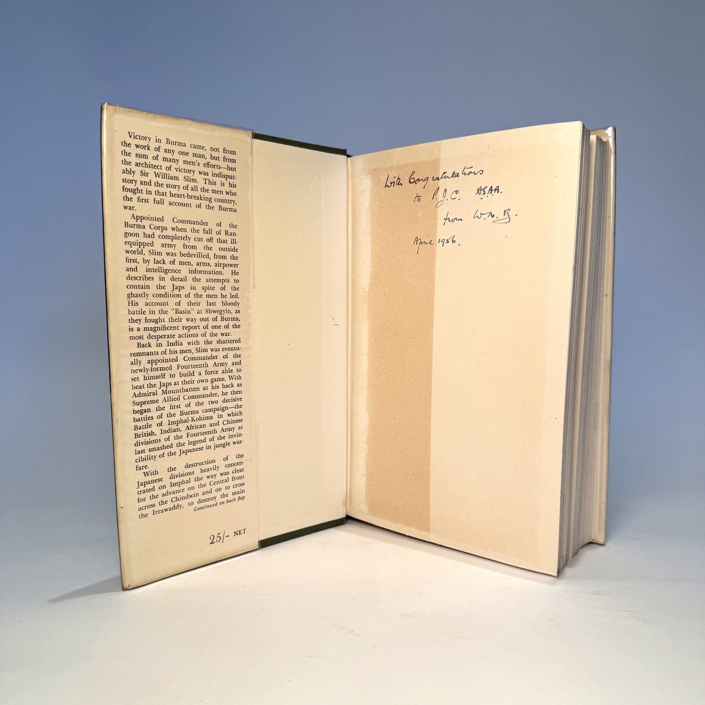 Defeat Into Victory - Field-Marshal Sir William Slim - Exceptional Dust Jacket