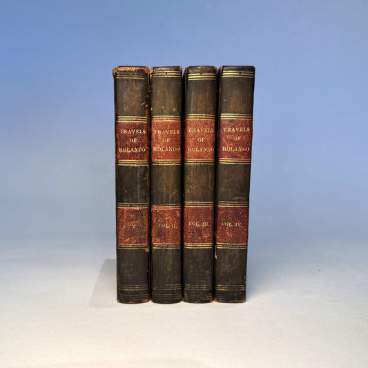 Travels of Rolando by L.F Jauffret. 1808 - Complete in Four Volumes - With Map of Africa