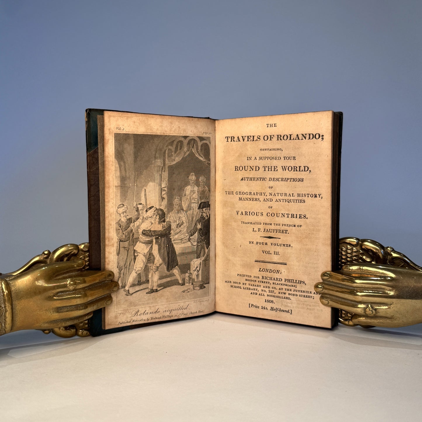 Travels of Rolando by L.F Jauffret. 1808 - Complete in Four Volumes - With Map of Africa