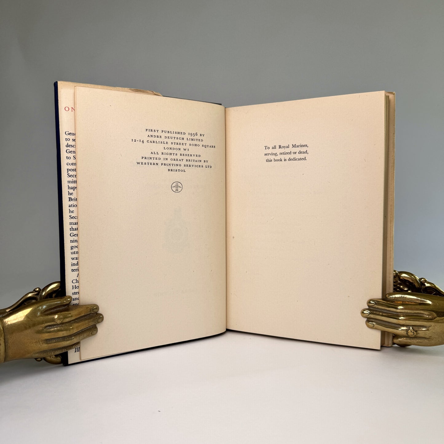 One Marine’s Tale - Leslie Hollis - First Edition Presentation Copy to Air Chief Marshal Sir Charles Portal