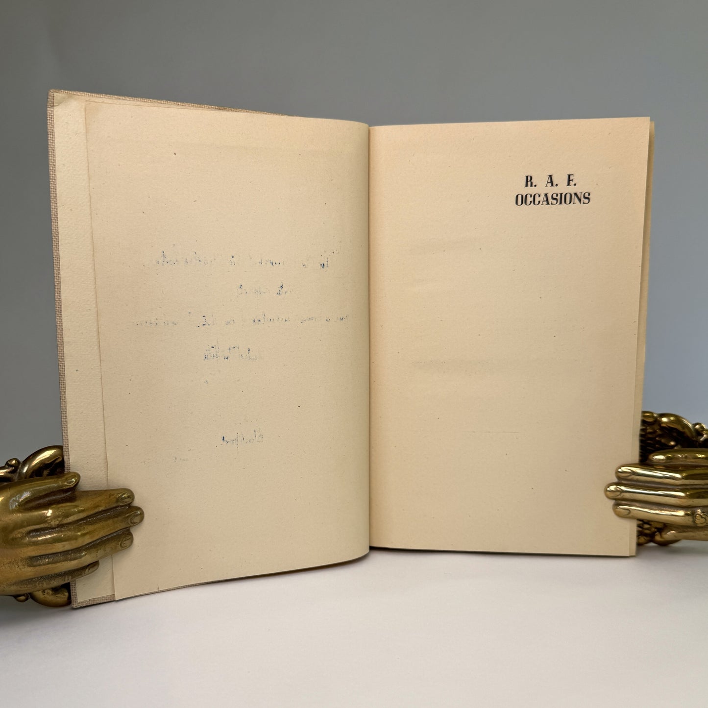 R.A.F. Occasions by Hubert Griffith - First Edition Presentation Copy to Air Chief Marshal Sir Charles Portal, with Portal’s Own Wartime Annotations