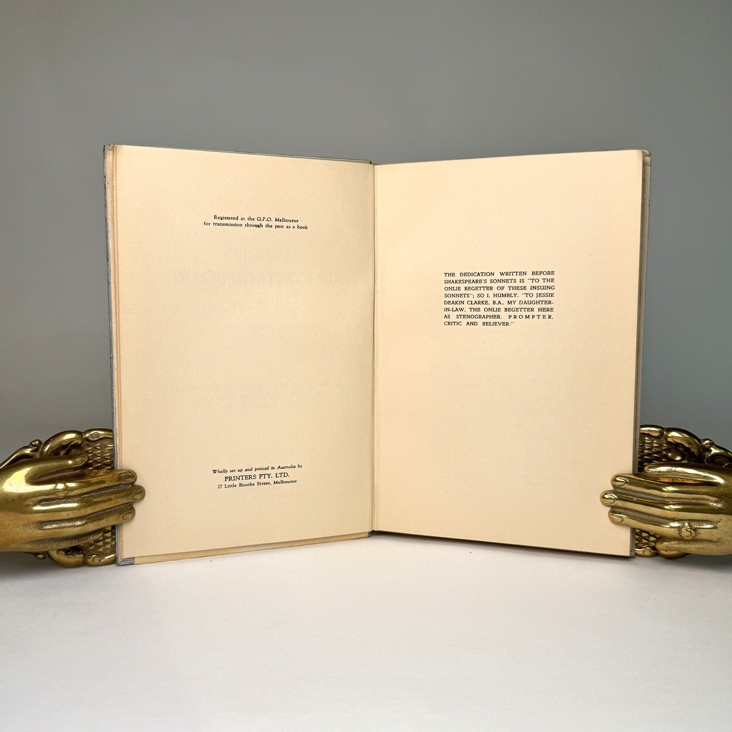 Sir Frank Clarke World Air Control Board - Presentation Copy to Lord Portal