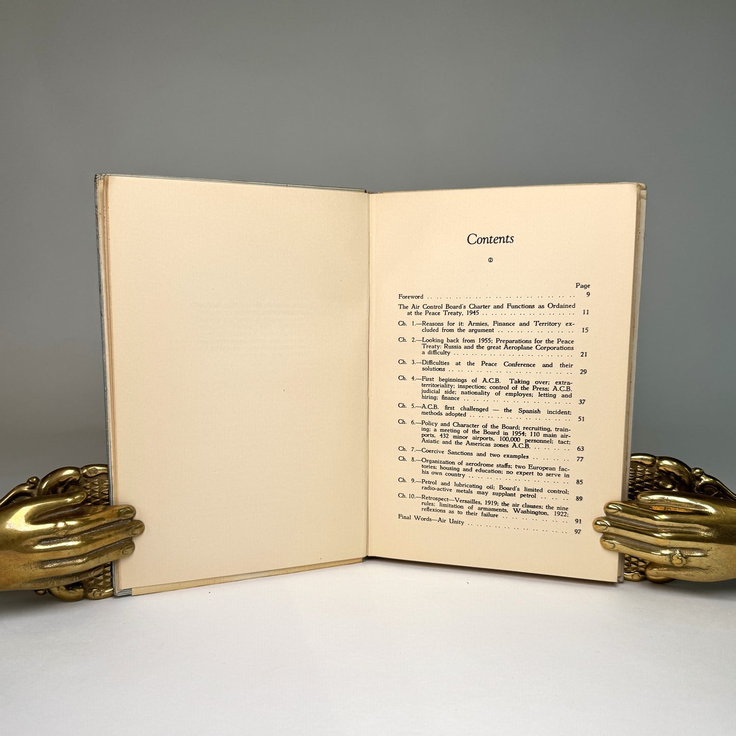 Sir Frank Clarke World Air Control Board - Presentation Copy to Lord Portal
