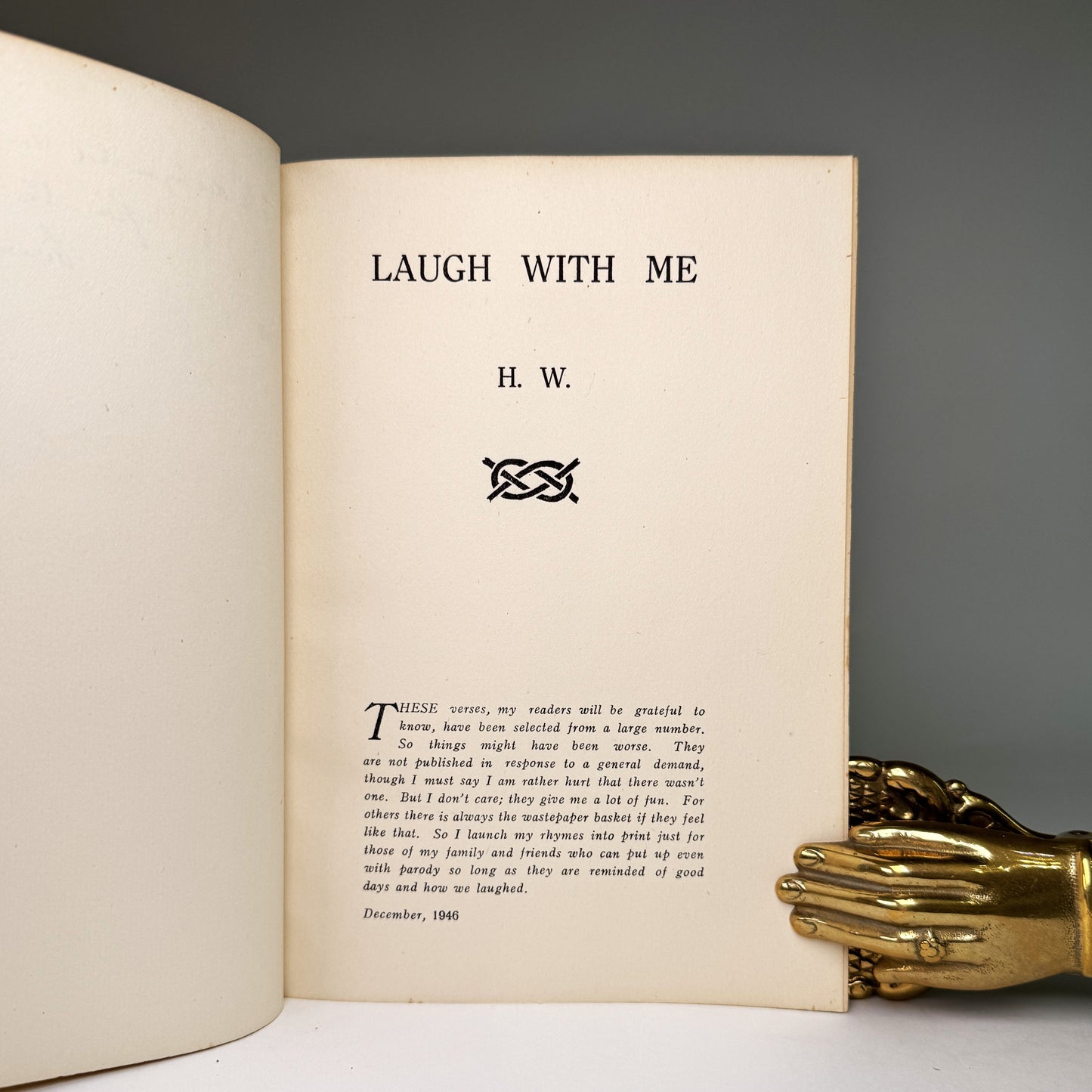 Wake, Laugh With Me - Presentation Copy to Marshal of the RAF Lord Portal, Privately Printed