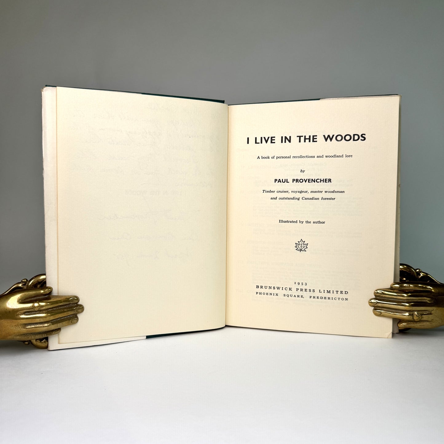 Paul Provencher I Live in the Woods - Presentation Copy to Lord Portal