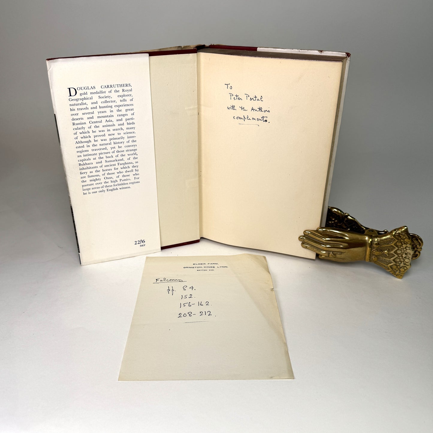 Beyond the Caspian - Presentation Copy from Carruthers to Air Marshal Portal