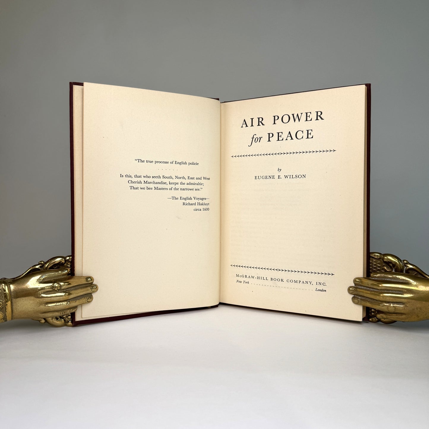 Air Power for Peace - Eugene E. Wilson, Signed Copy from Lord Portal’s Private Collection