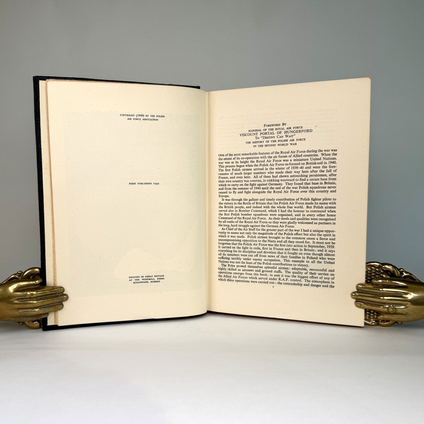 Destiny Can Wait - The Polish Air Force’s Presentation Copy to Lord Portal, with Polish Pilots’ Memorial Speech