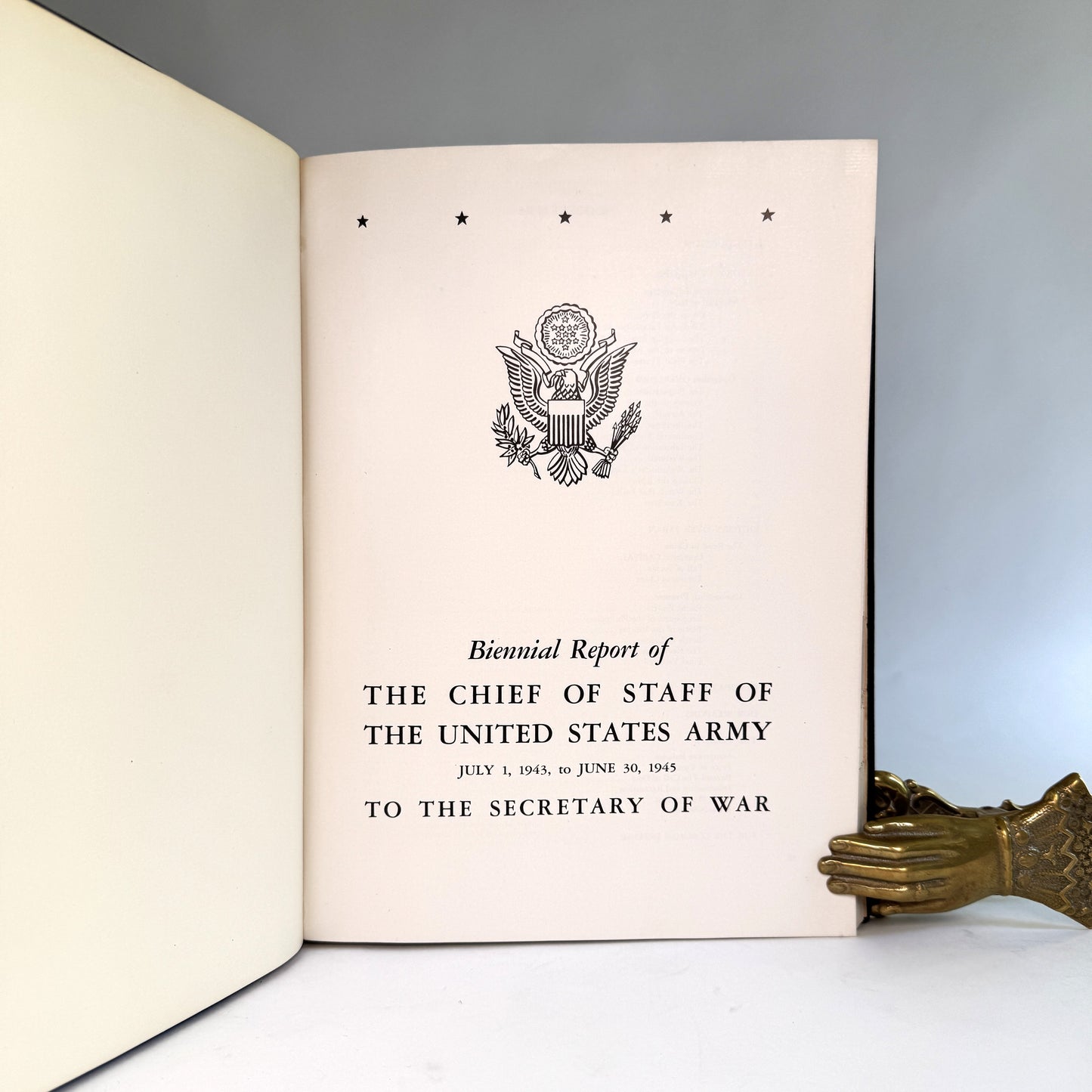 General George C. Marshall’s U.S. Army Chief of Staff Report - Lord Portal’s High-Command Copy