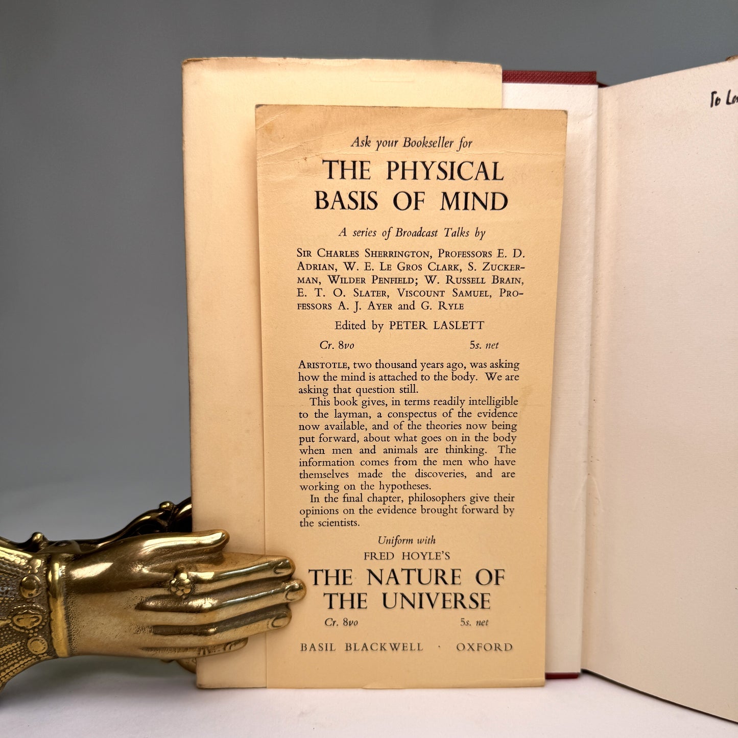F. E. Simon - The Neglect of Science, 1951, Presentation Copy to Lord Portal