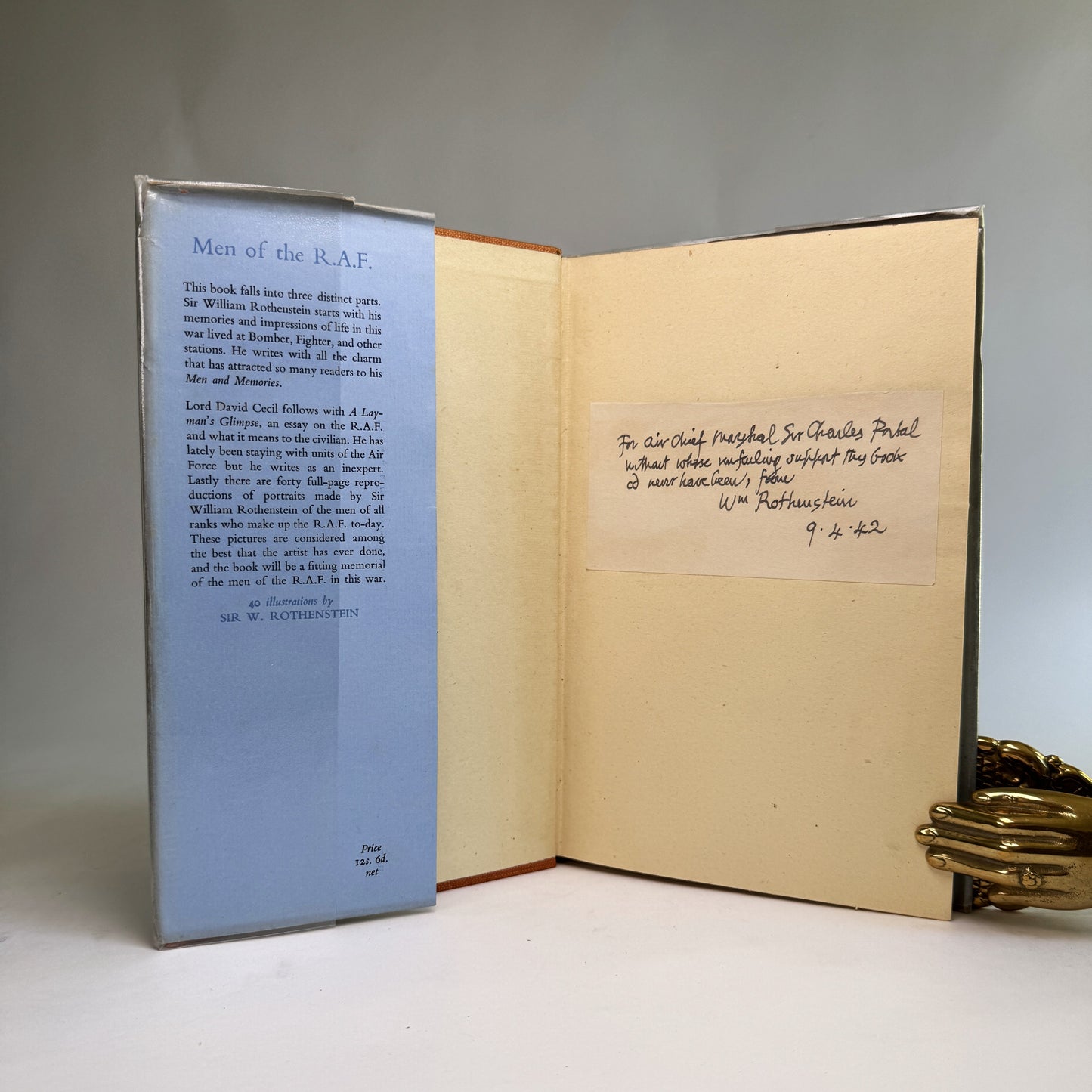 Men of the R.A.F. - Rothenstein Presentation Copy to Air Chief Marshal Portal