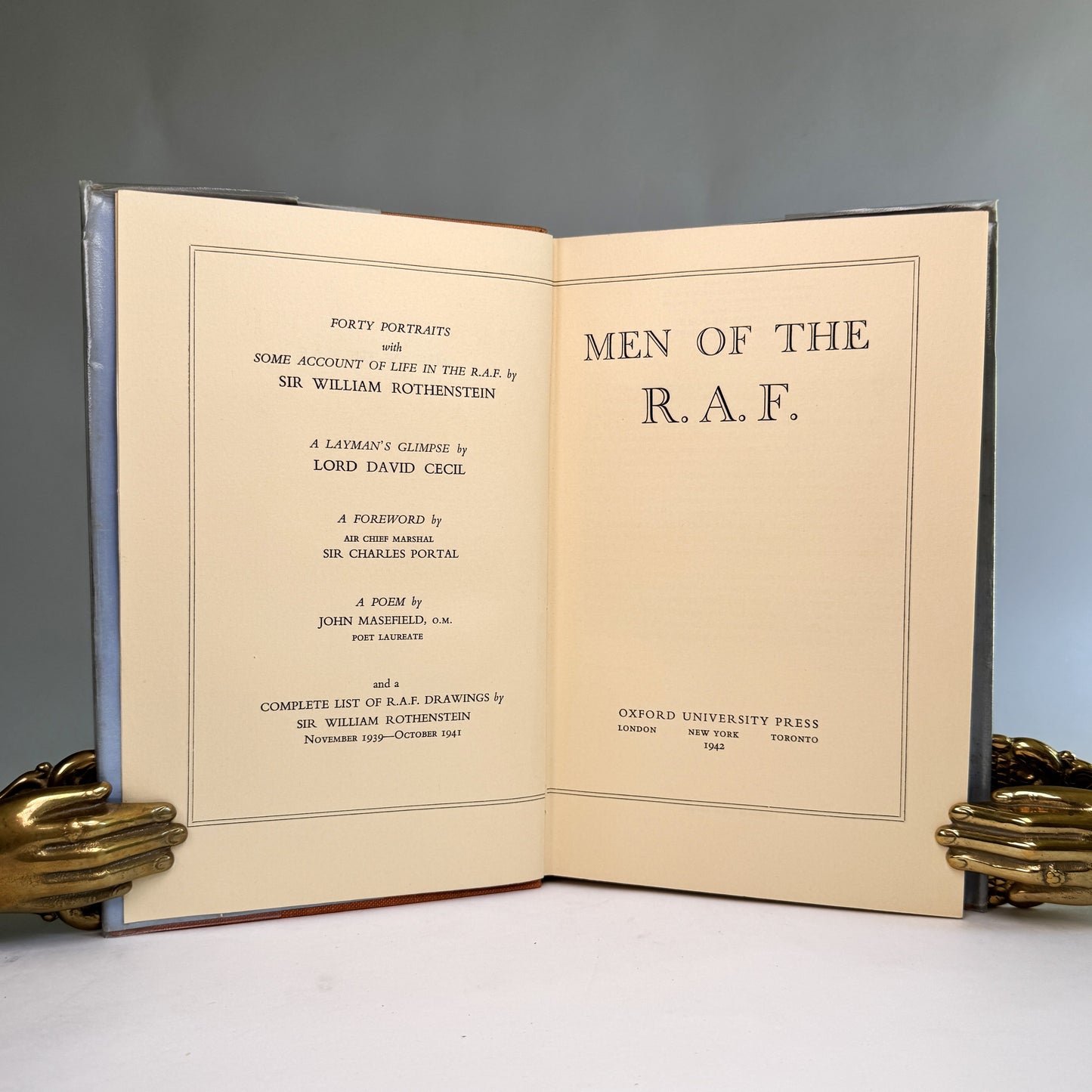 Men of the R.A.F. - Rothenstein Presentation Copy to Air Chief Marshal Portal