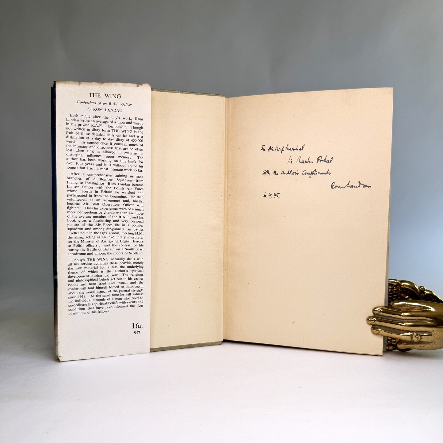 The Wing - Rom Landau Presentation Copy to the RAF’s Wartime Chief