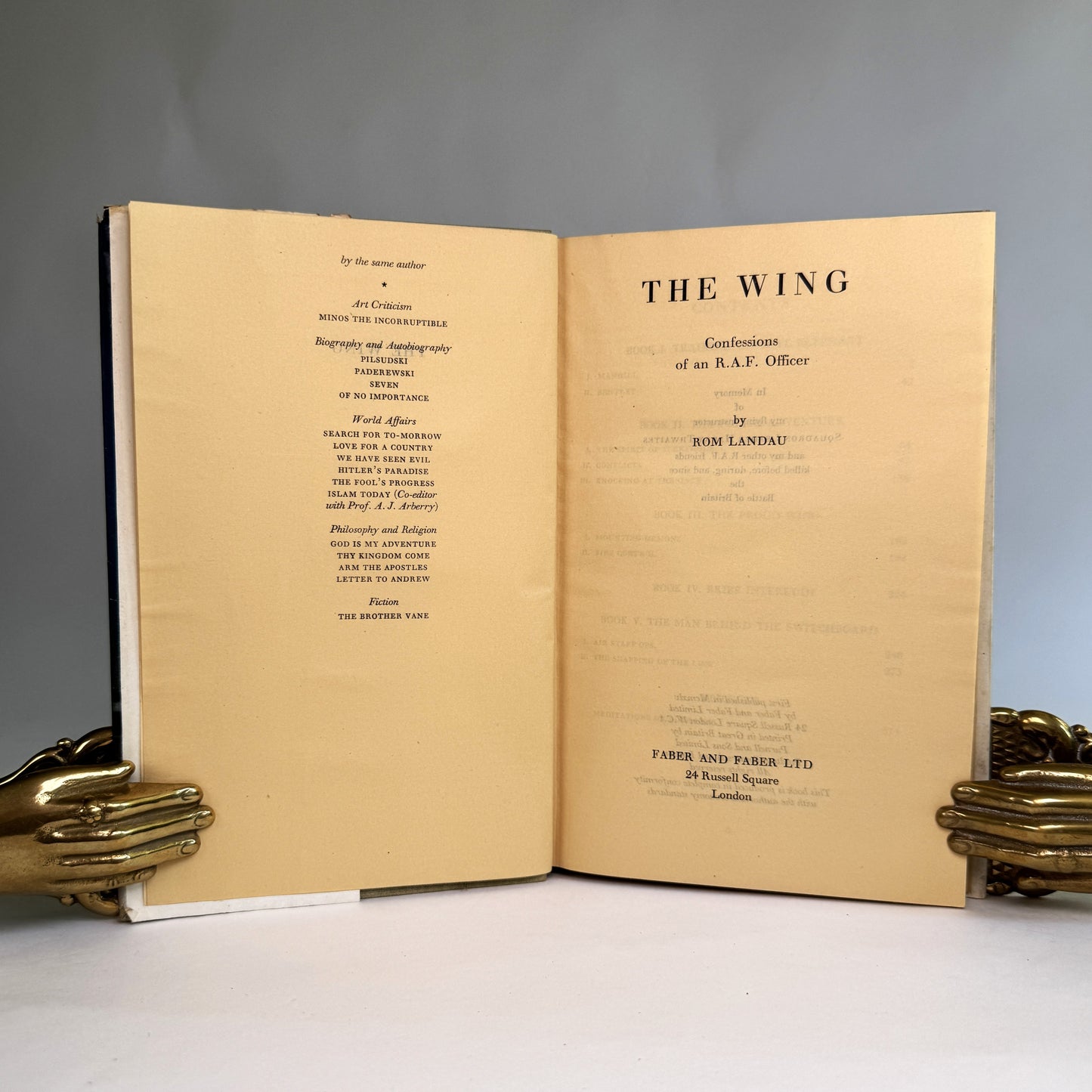 The Wing - Rom Landau Presentation Copy to the RAF’s Wartime Chief