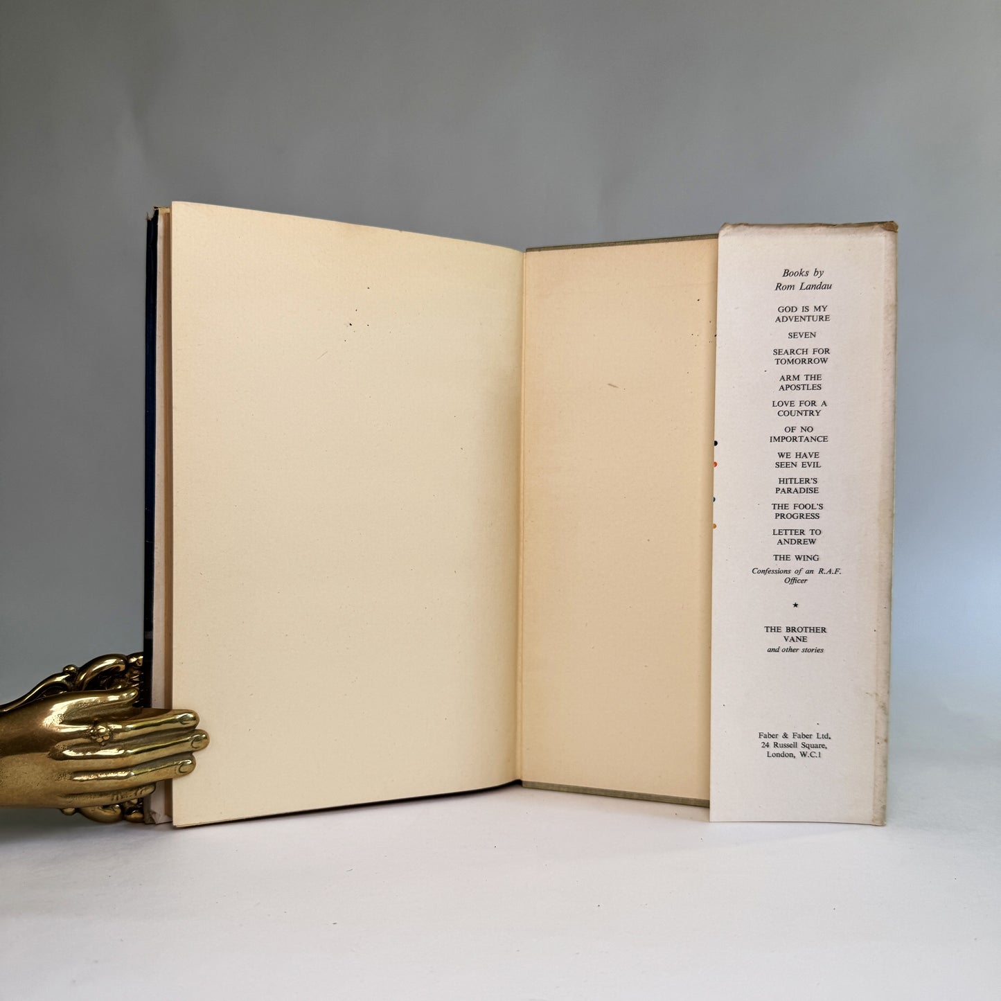 The Wing - Rom Landau Presentation Copy to the RAF’s Wartime Chief