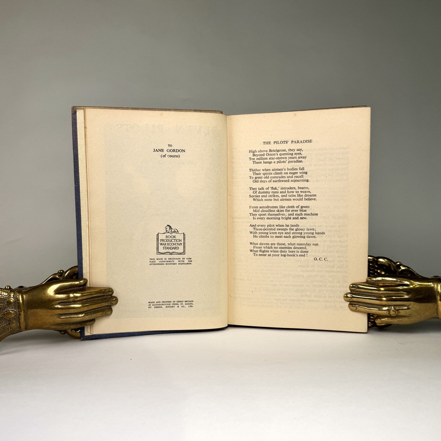 Seven Pilots - Charles Graves Presentation Copy to Air Chief Marshal Portal