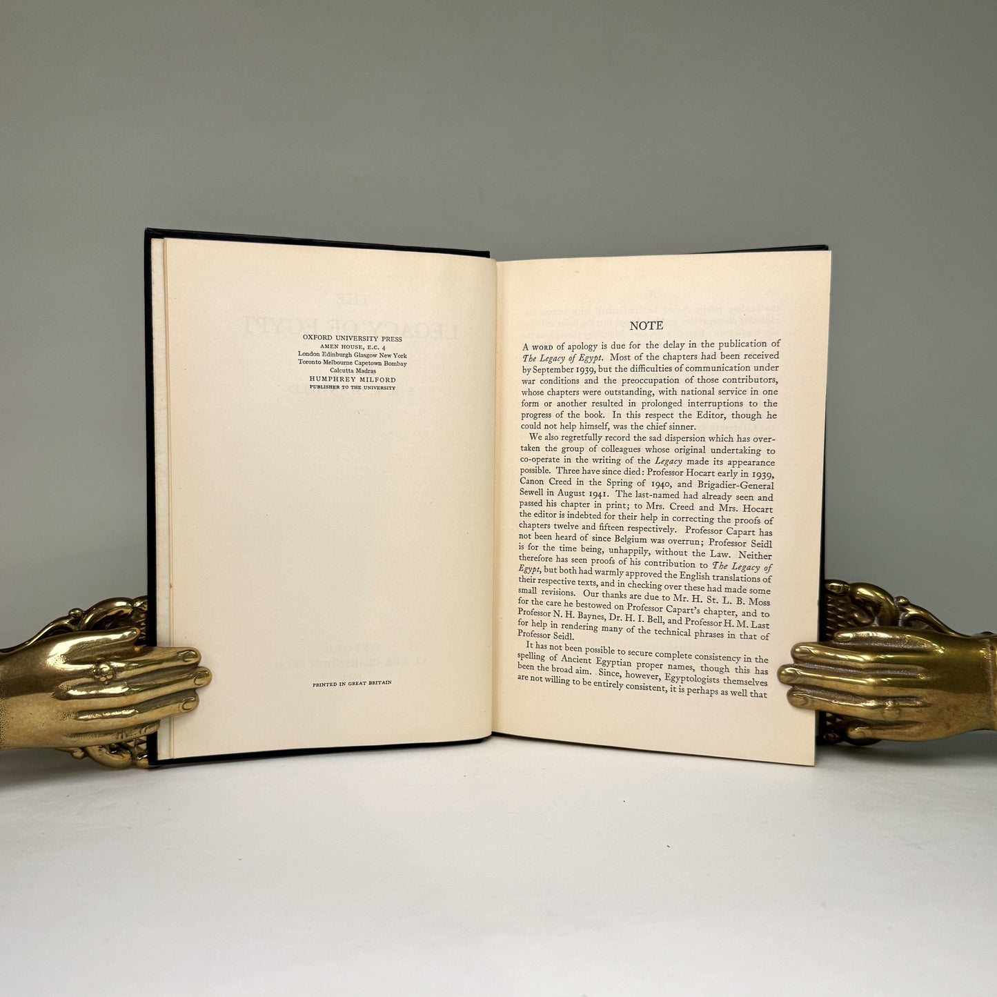 The Legacy of Egypt - Glanville Presentation Copy to Air Chief Marshal Portal