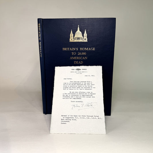 Britain’s Homage to 28,000 American Dead - Astor Presentation to Air Marshal Lord Portal