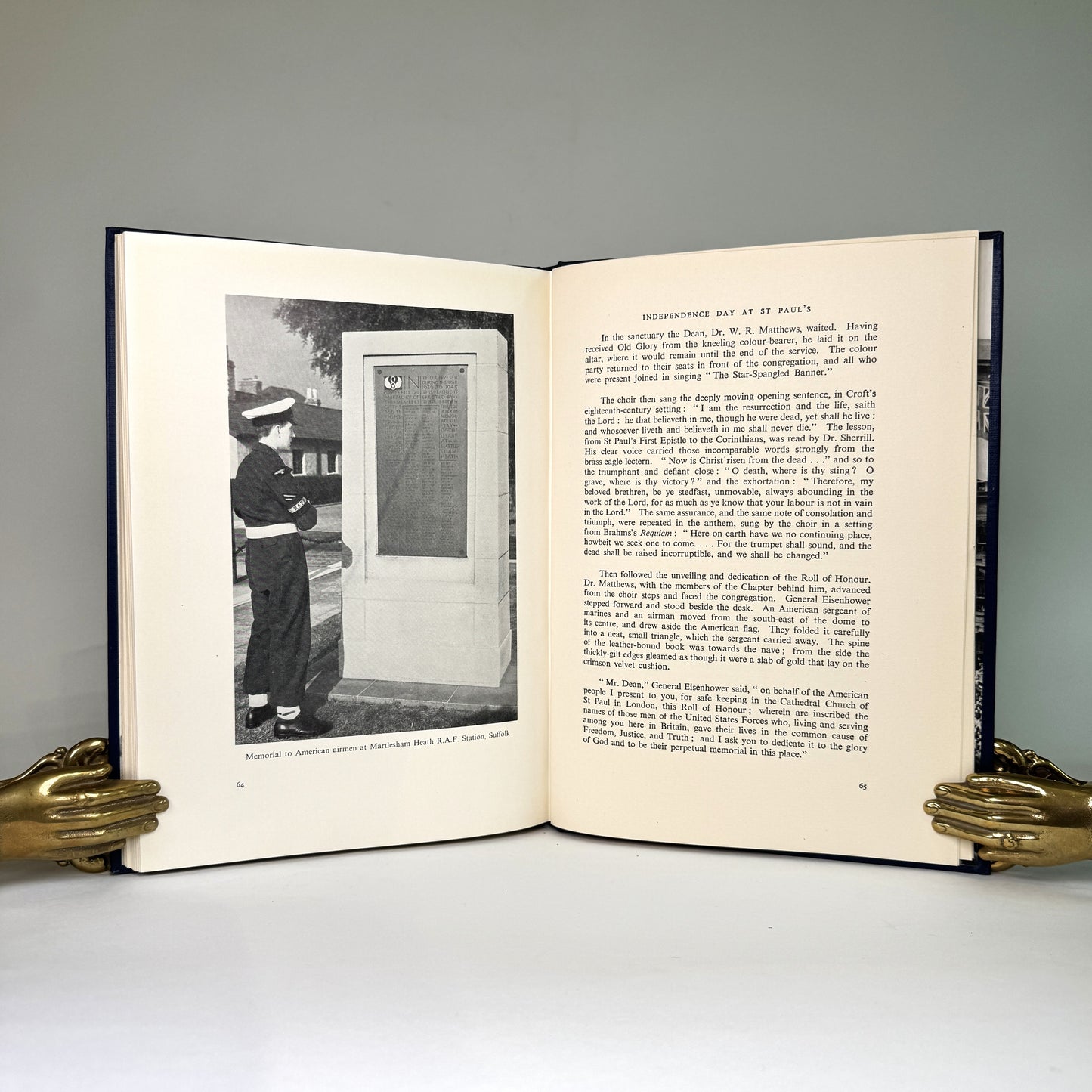 Britain’s Homage to 28,000 American Dead - Astor Presentation to Air Marshal Lord Portal