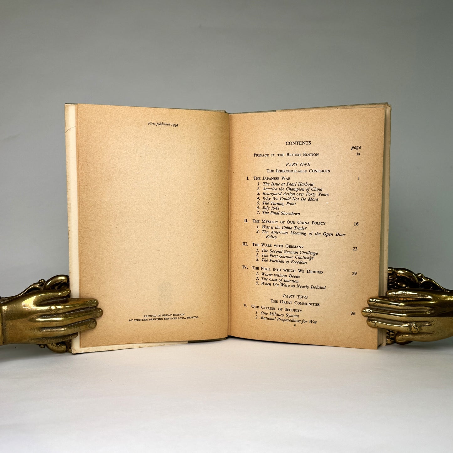 U.S. War Aims - Lippmann Presentation Copy to Air Chief Marshal Portal