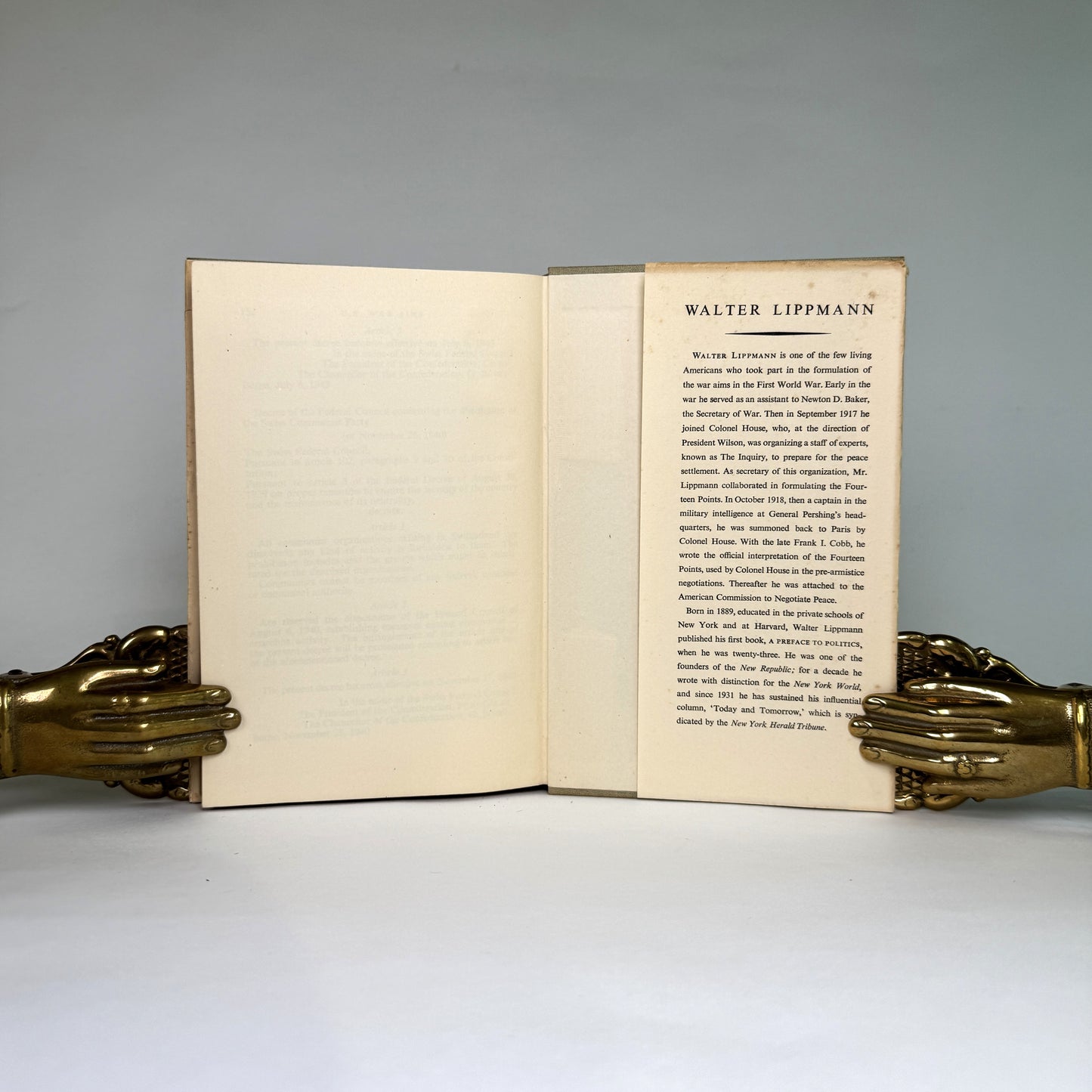 U.S. War Aims - Lippmann Presentation Copy to Air Chief Marshal Portal