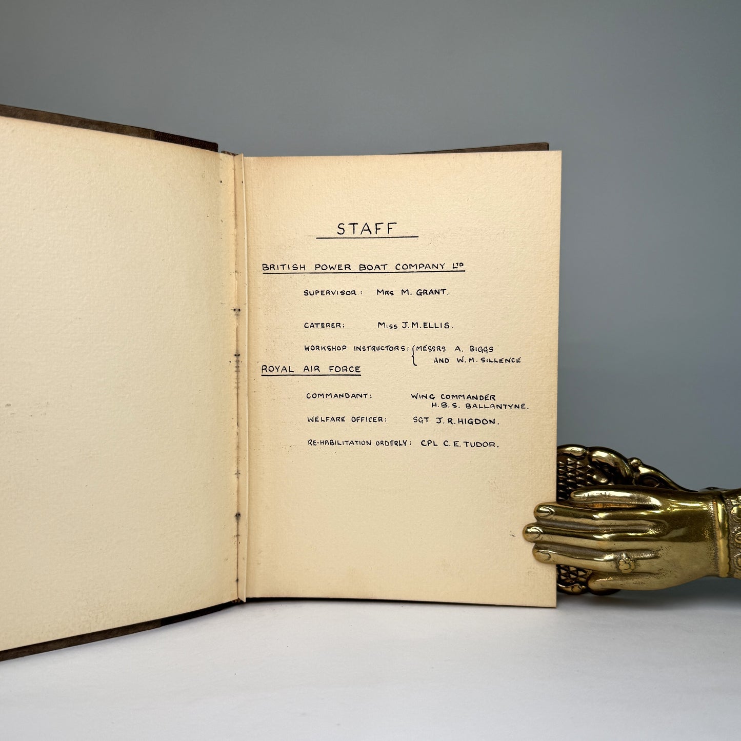 Marchwood Park Guinea Pig Club Album Presented to Lady Portal, 1943