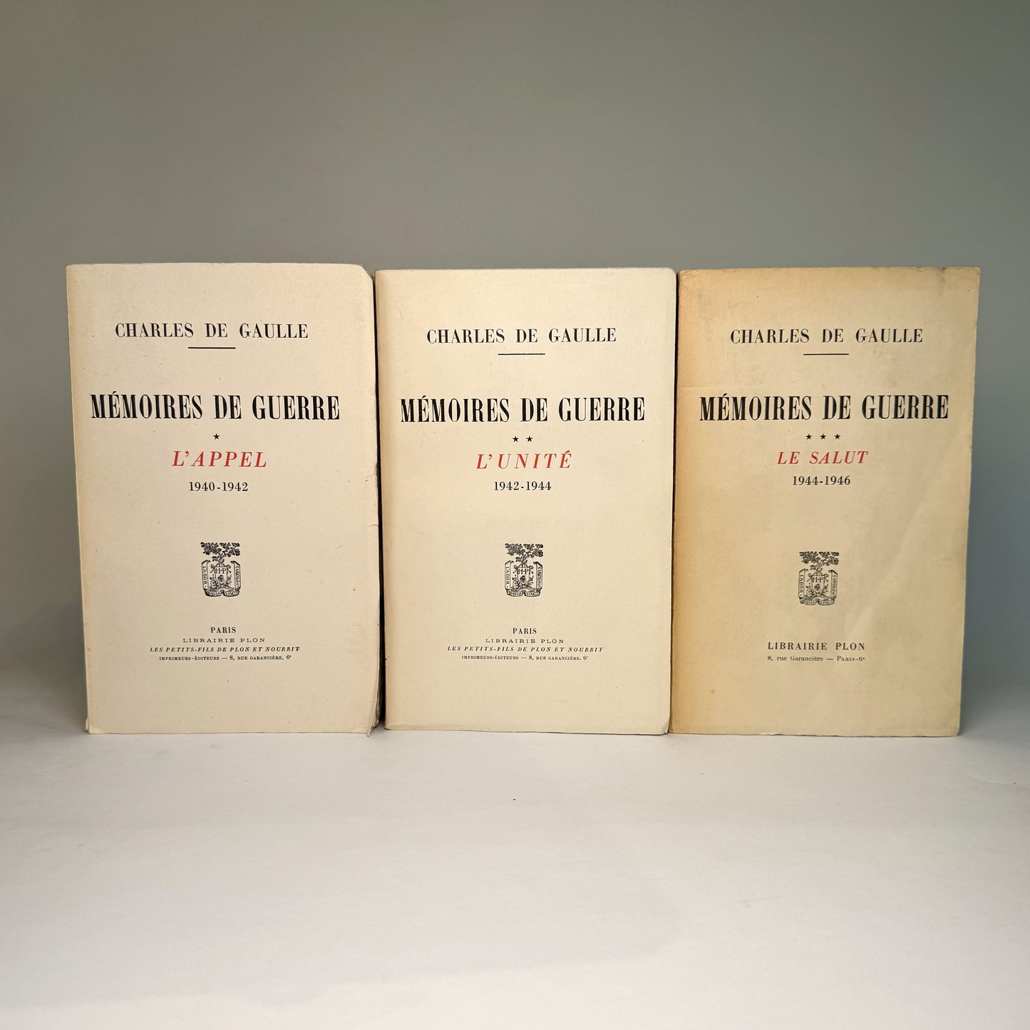 President de Gaulle’s Signed War Memoirs from Lord Portal’s Collection