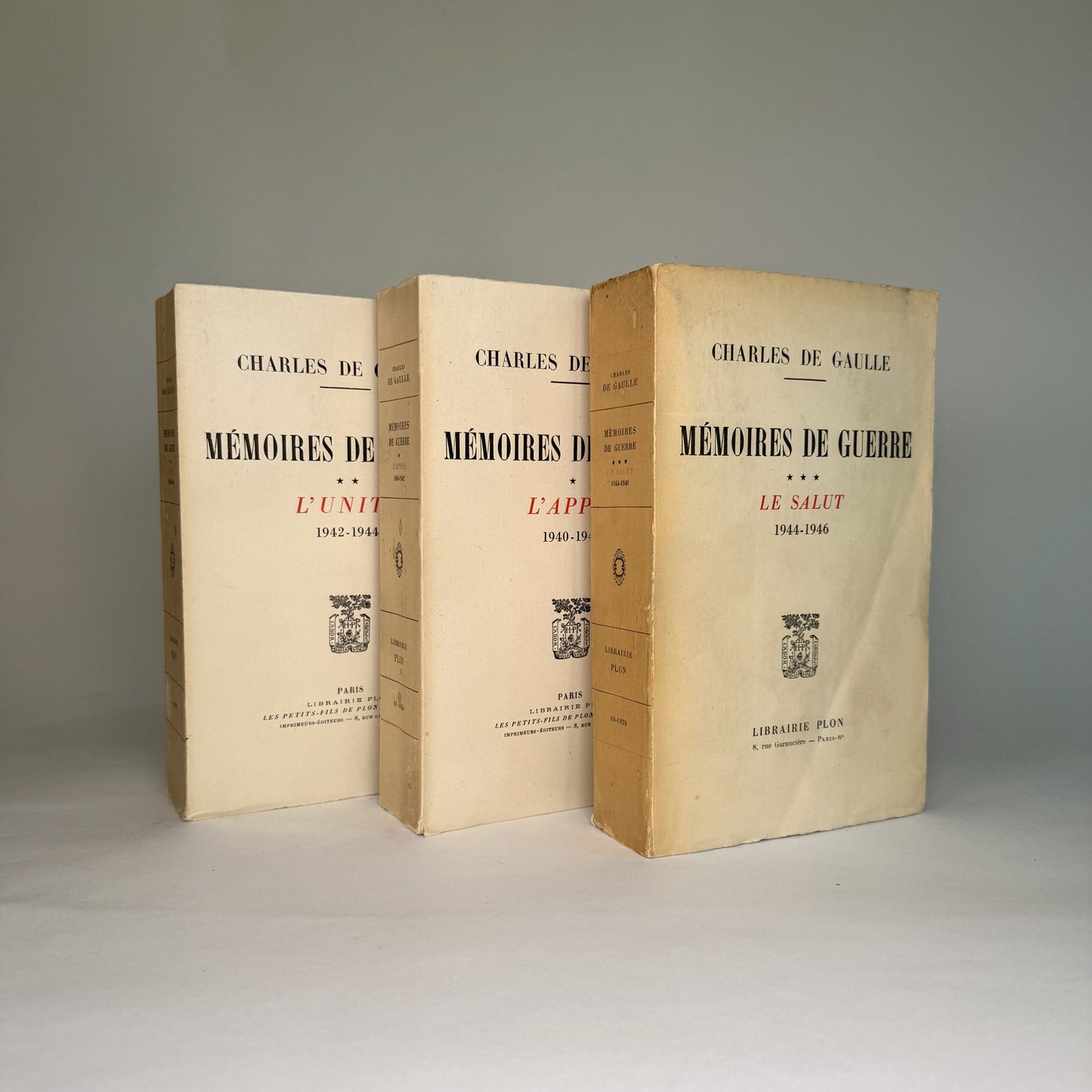 President de Gaulle’s Signed War Memoirs from Lord Portal’s Collection