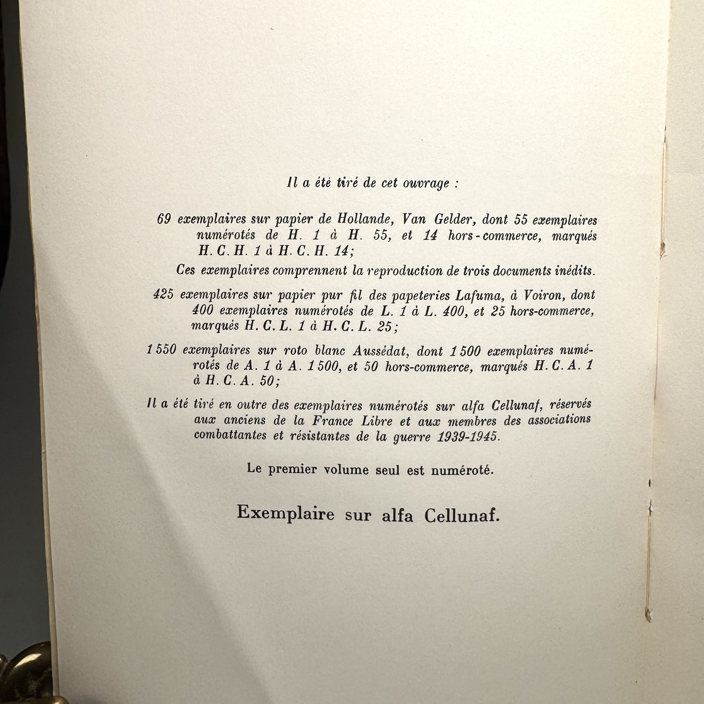President de Gaulle’s Signed War Memoirs from Lord Portal’s Collection