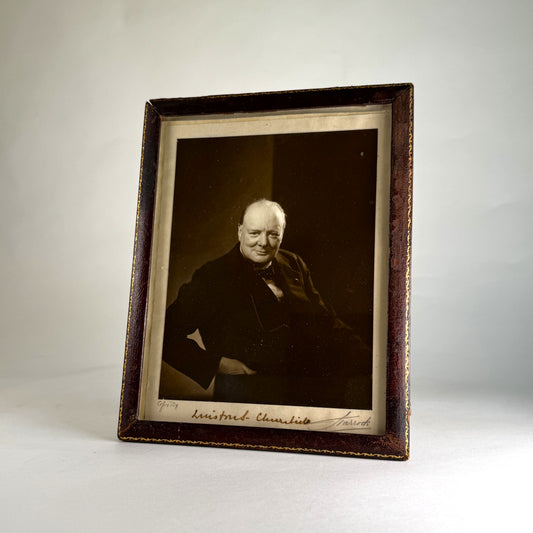Sir Winston Churchill Signed Steichen Portrait from RAF Chief Lord Portal’s Library
