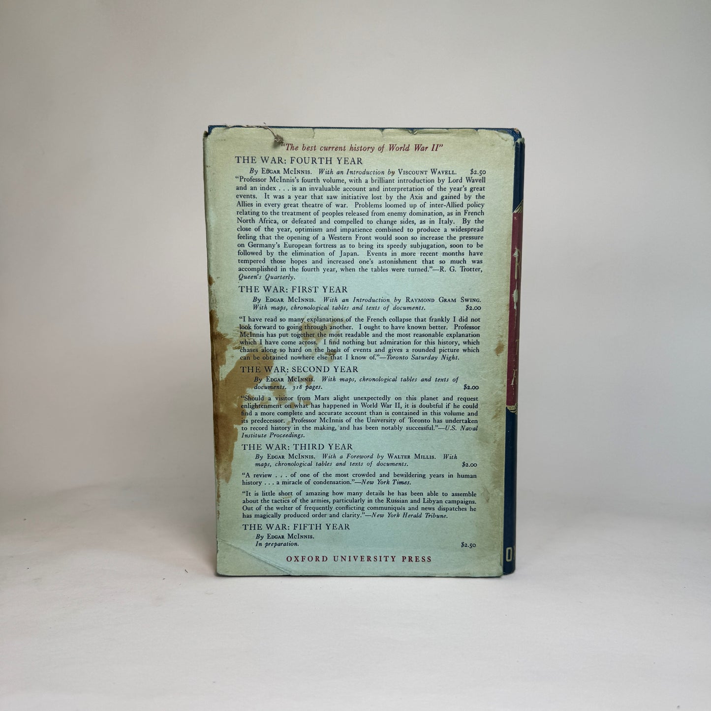 The RCAF Overseas - Inscribed by Air Marshal Leckie to Air Marshal Lord Portal