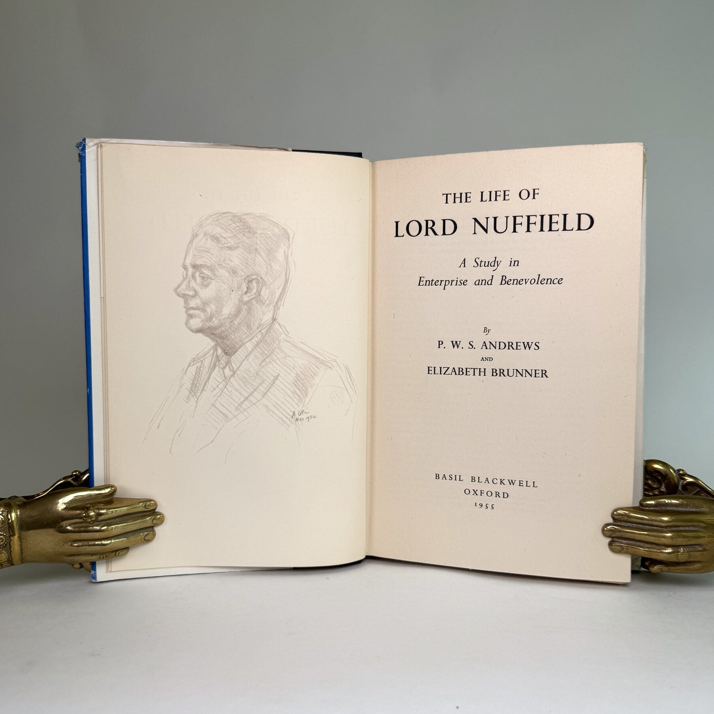 The Life of Lord Nuffield - Signed Presentation Copy with Compliments Slip, 1955