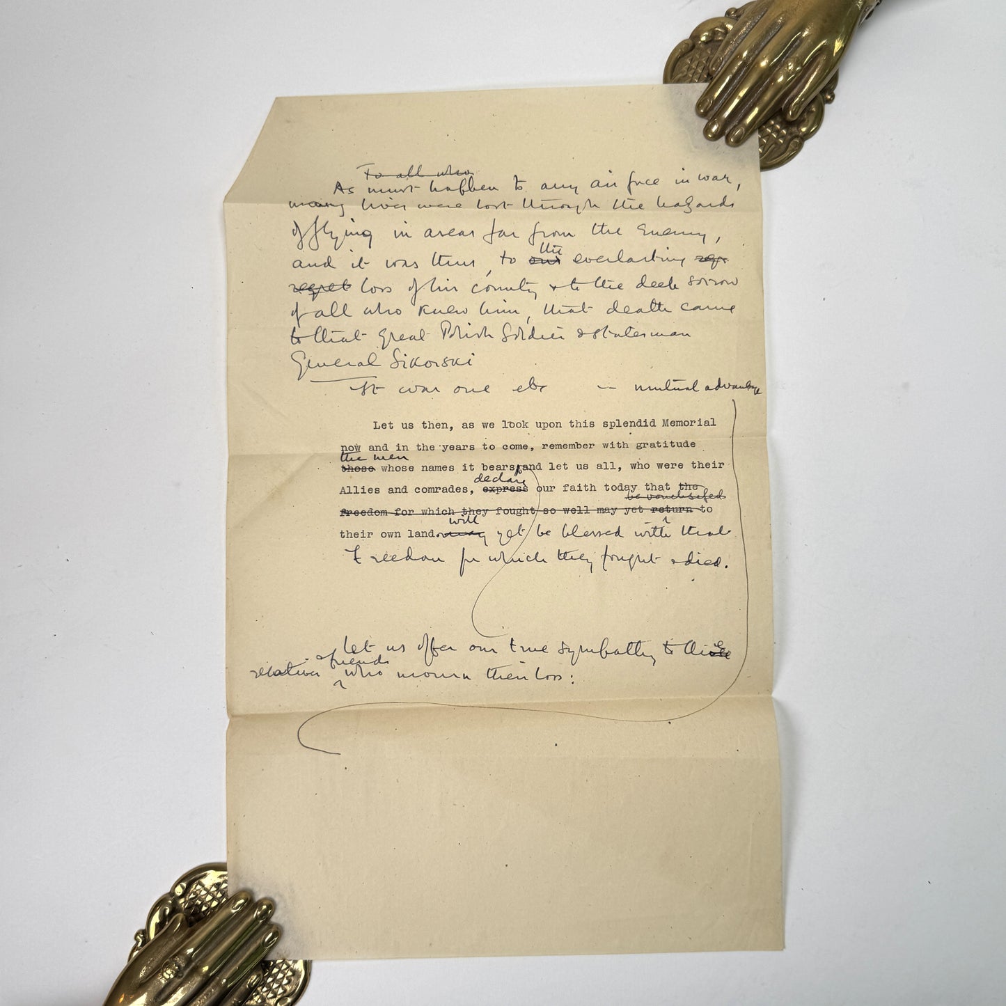 Destiny Can Wait - The Polish Air Force’s Presentation Copy to Lord Portal, with Polish Pilots’ Memorial Speech