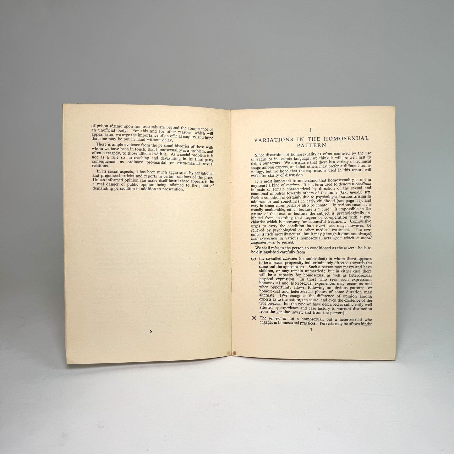 The Problem of Homosexuality - Privately Circulated 1954 Church Report