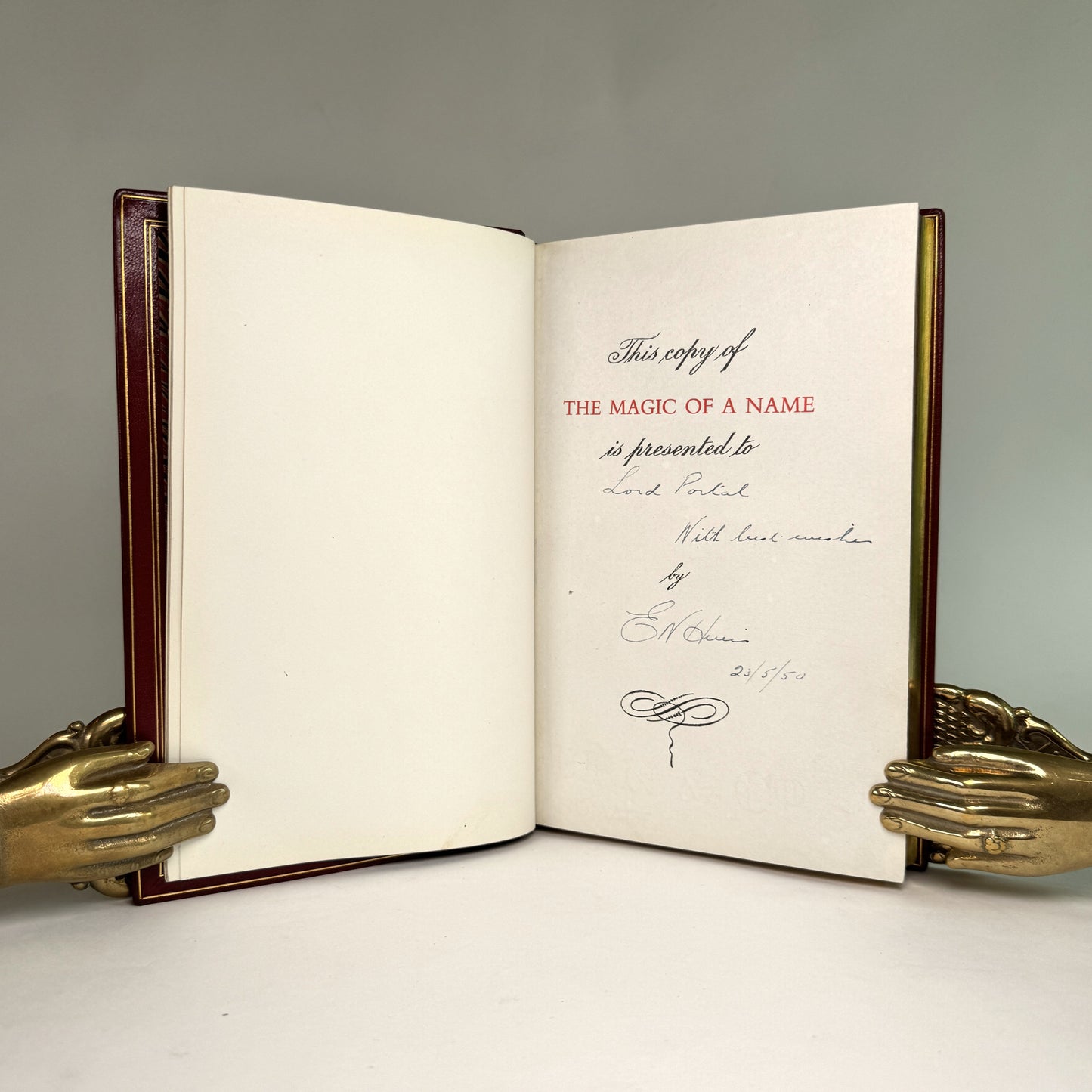 The Magic of a Name - Rolls-Royce Presentation Copy to Lord Portal, Bound by Sangorski