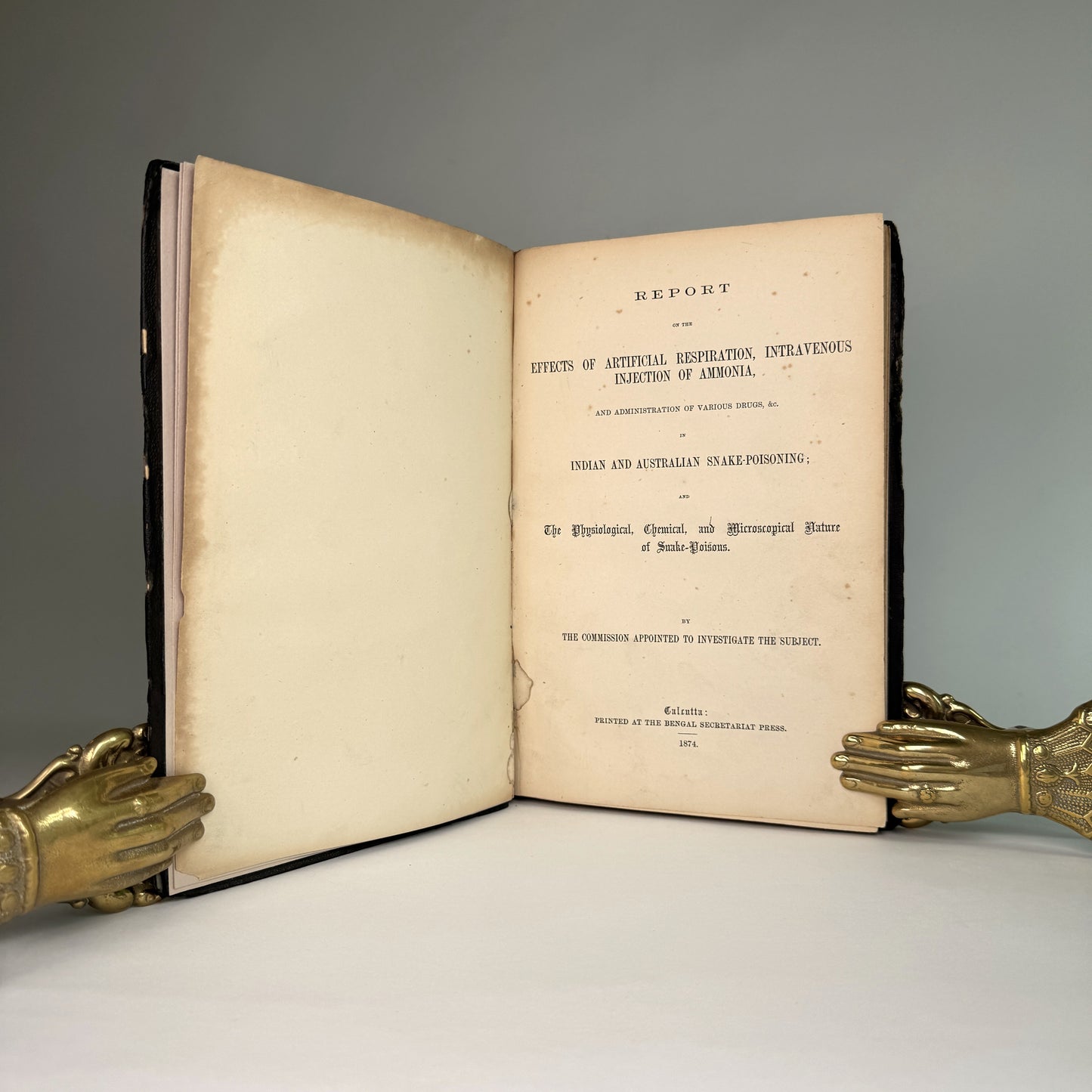 Indian and Australian Snake-Poisoning - 1874 Calcutta Government Report on Cobra Venom, Early Antidote Trials and Colonial Toxicology